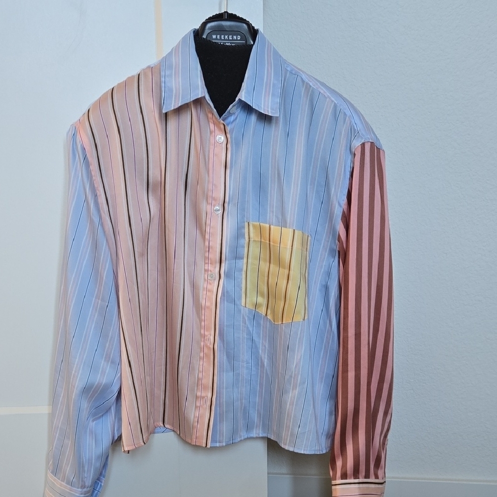 Weekend MaxMara Striped Multicolor Button-Up Shirt